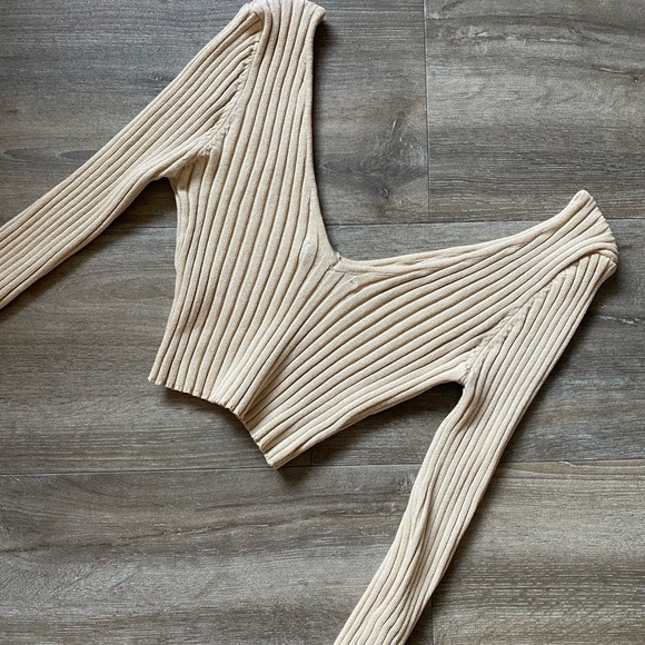 CREME CROP-TOP - Picture 5 of 5